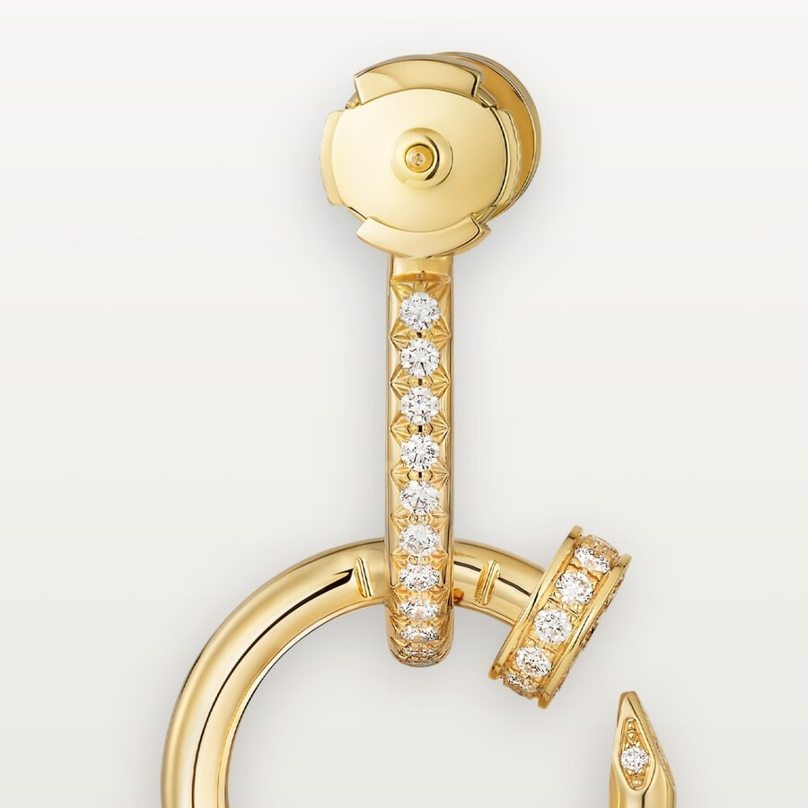 juste un clou earrings double paved