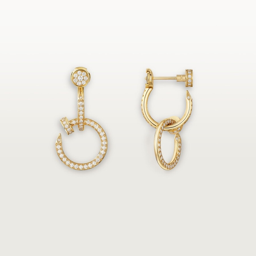 juste un clou earrings double paved