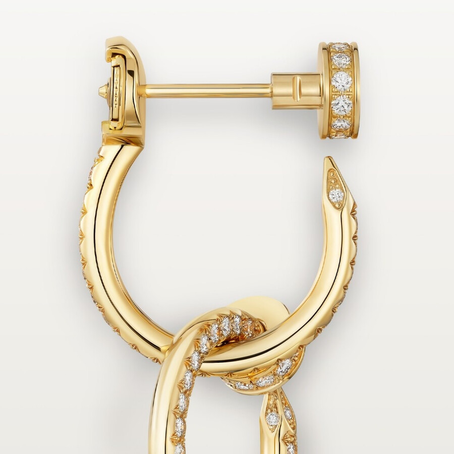 juste un clou earrings double paved