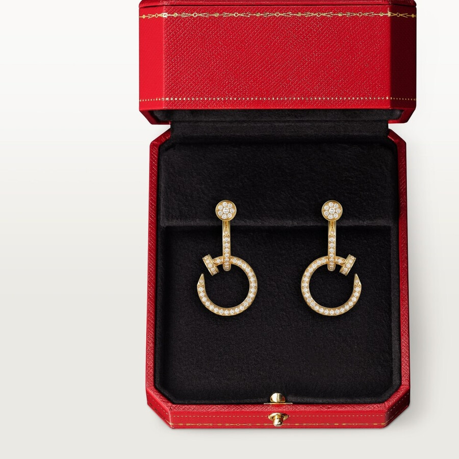 juste un clou earrings double paved