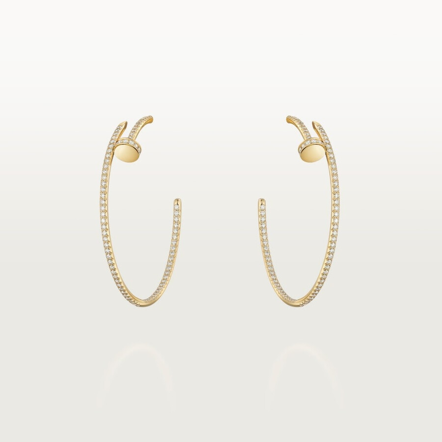 juste un clou hoop earrings large model paved
