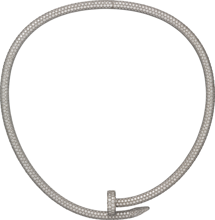 juste un clou torque necklace extra-large model paved