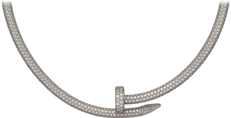 juste un clou torque necklace extra-large model paved