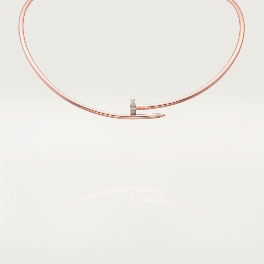 juste un clou torque necklace small model diamonds