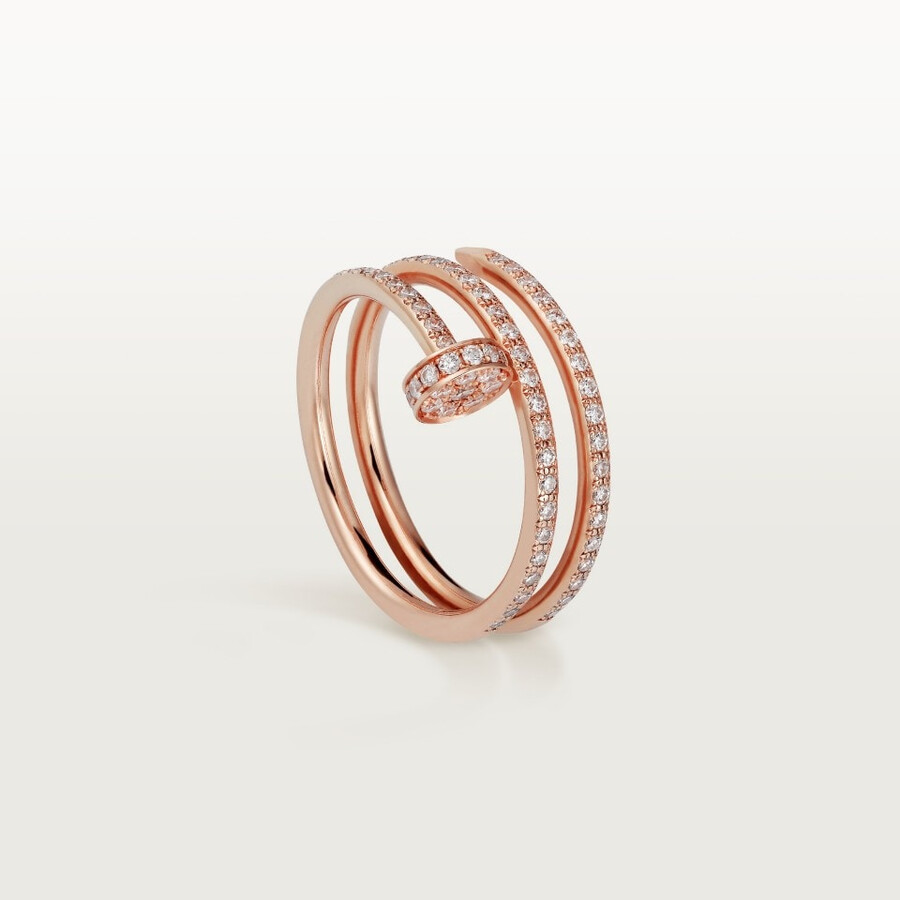 juste un clou ring double half-paved