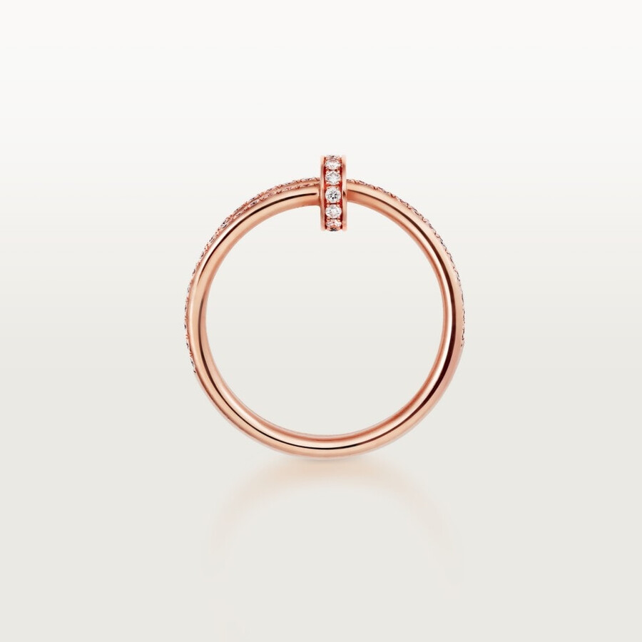 juste un clou ring double half-paved