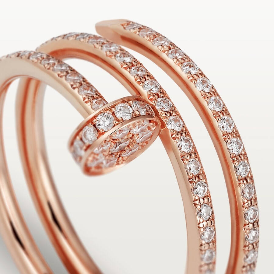 juste un clou ring double half-paved