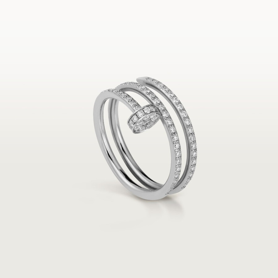 juste un clou ring double half-paved