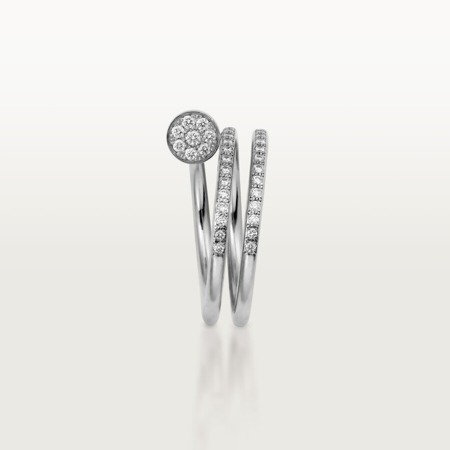 juste un clou ring double half-paved