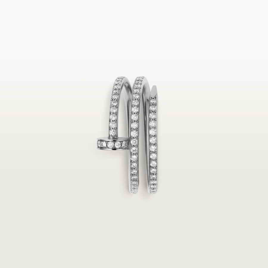 juste un clou ring double half-paved