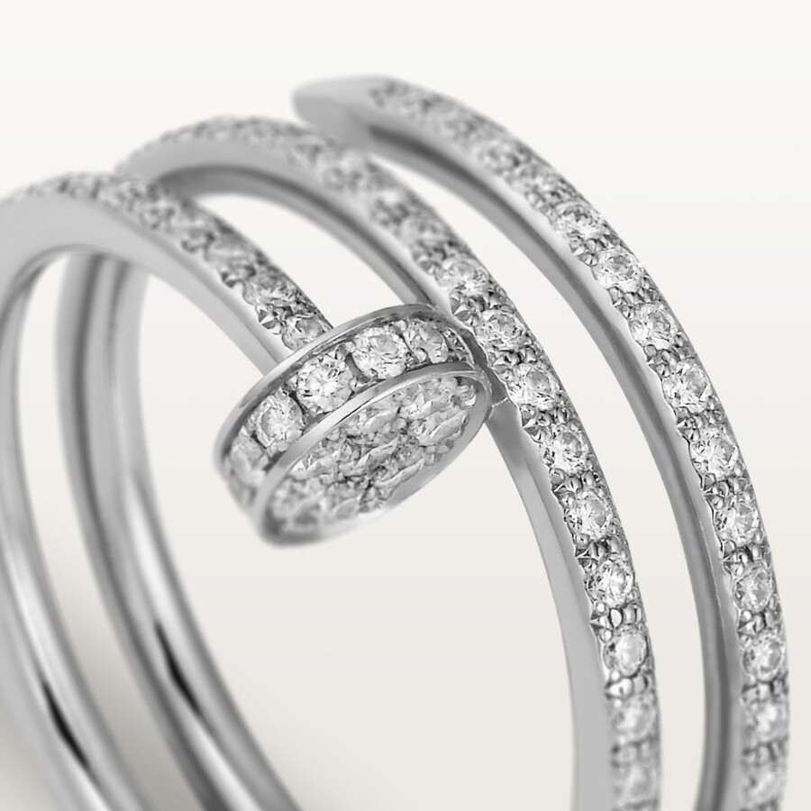 juste un clou ring double half-paved