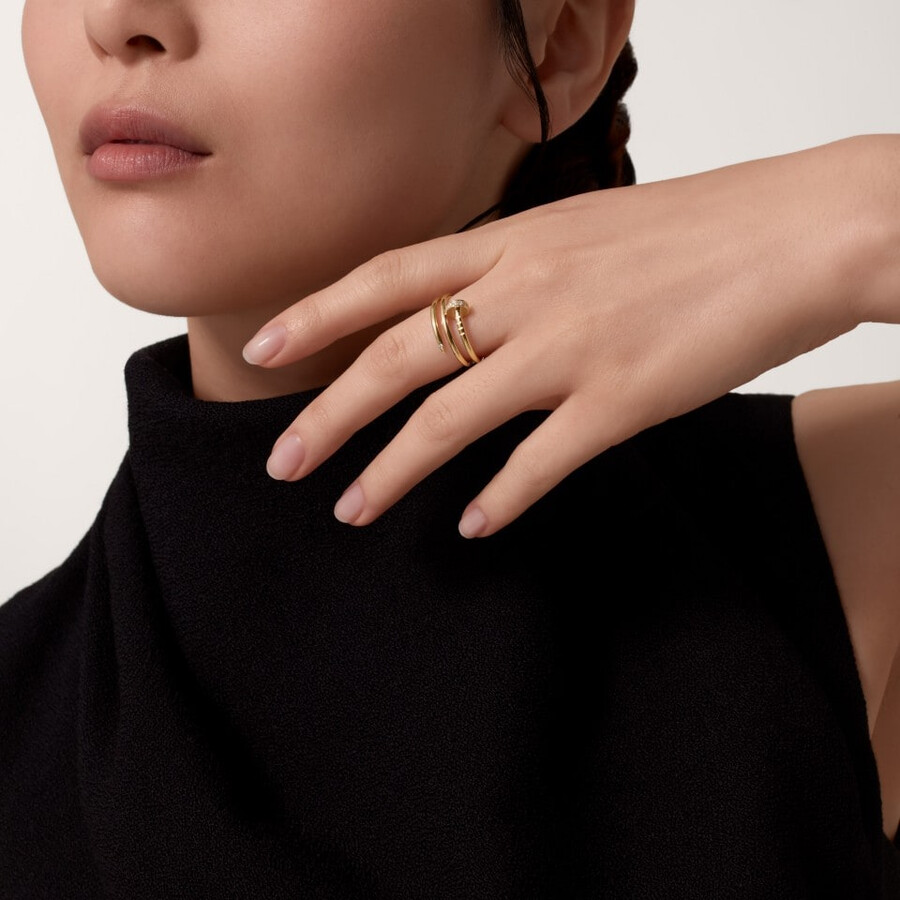 juste un clou ring double diamonds