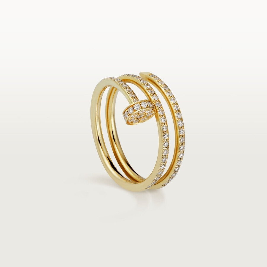 juste un clou ring double half-paved