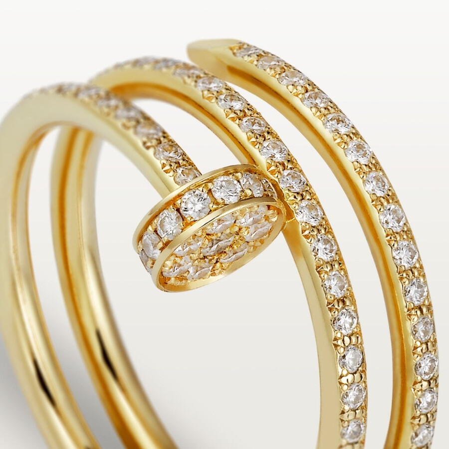 juste un clou ring double half-paved