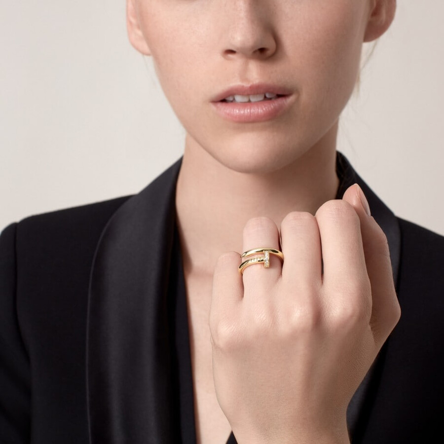juste un clou ring classic model diamonds