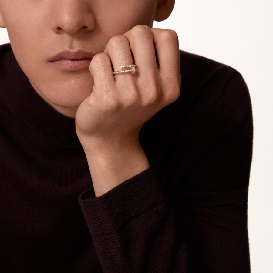 juste un clou ring small model half-paved