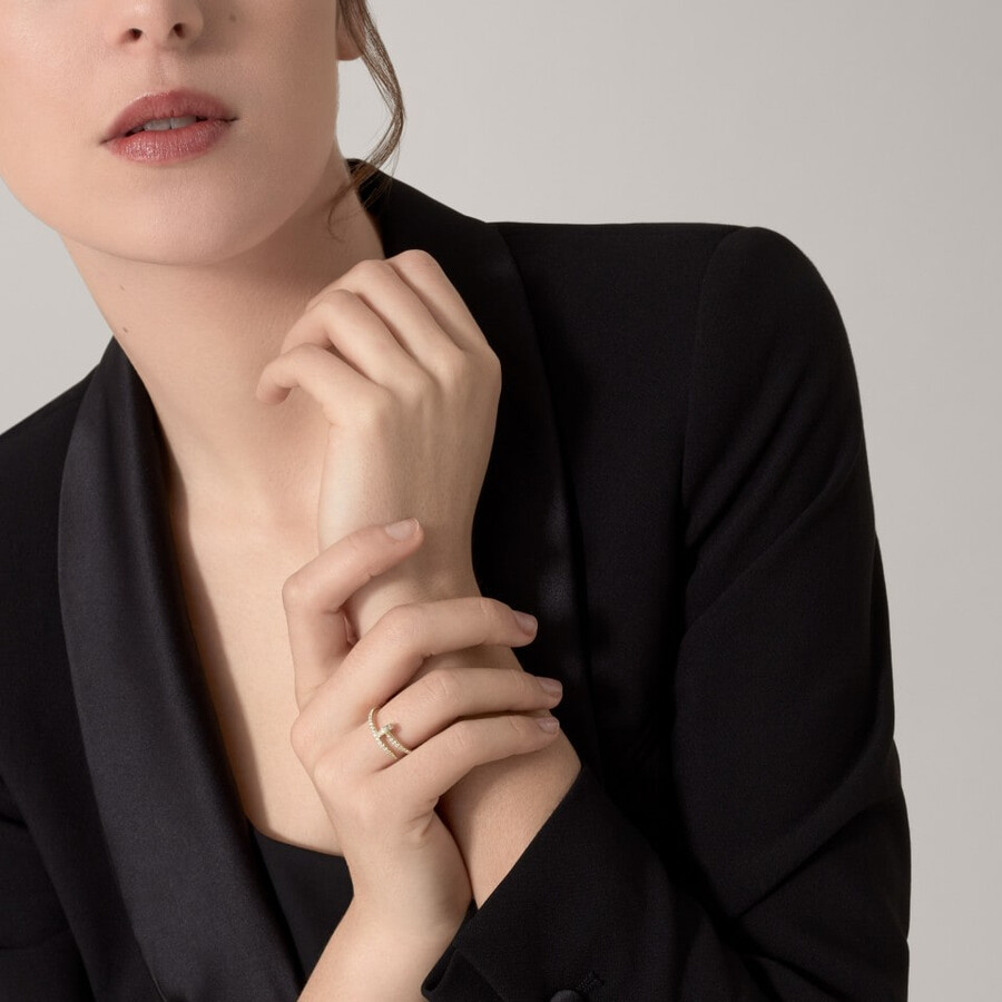 juste un clou ring small model half-paved