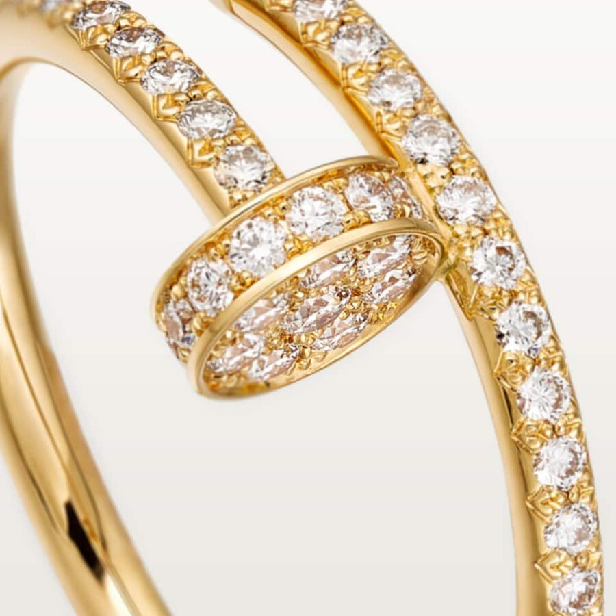 juste un clou ring small model half-paved
