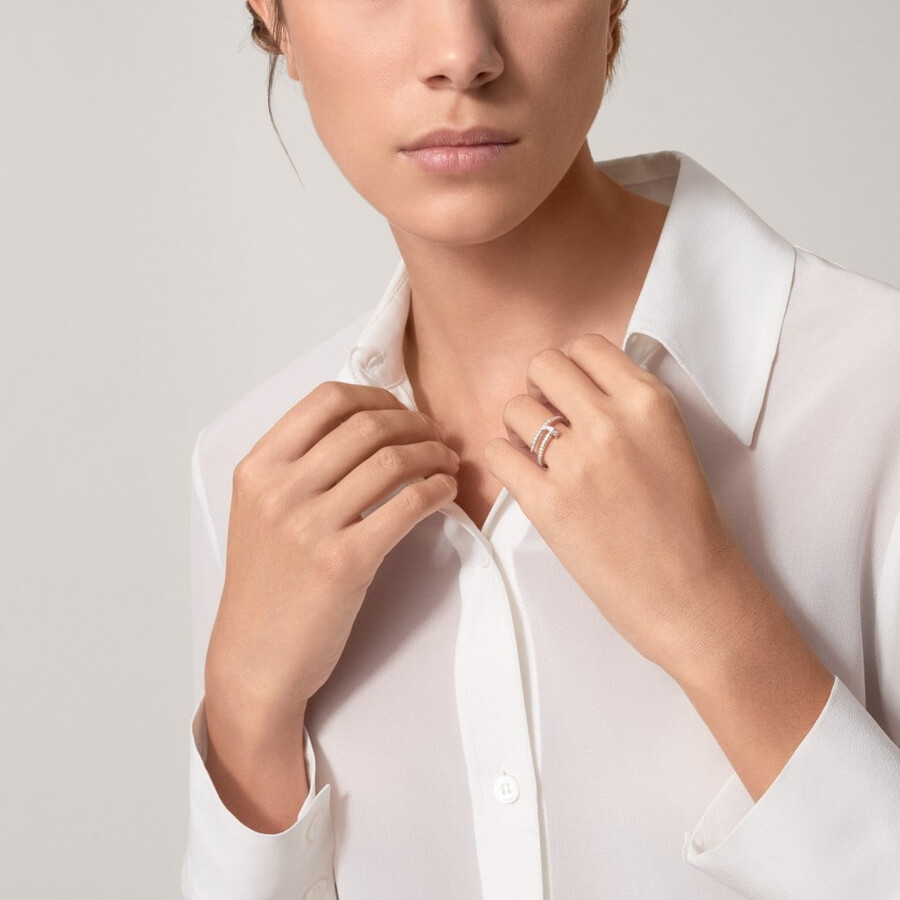 juste un clou ring small model half-paved