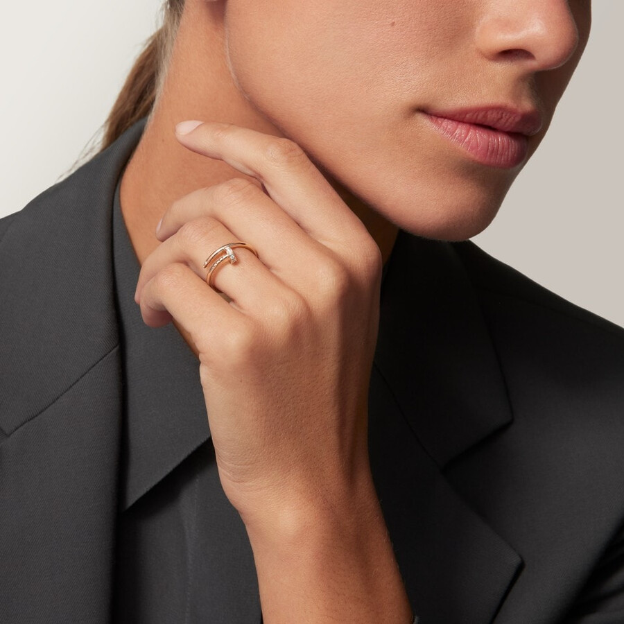 juste un clou ring small model diamonds