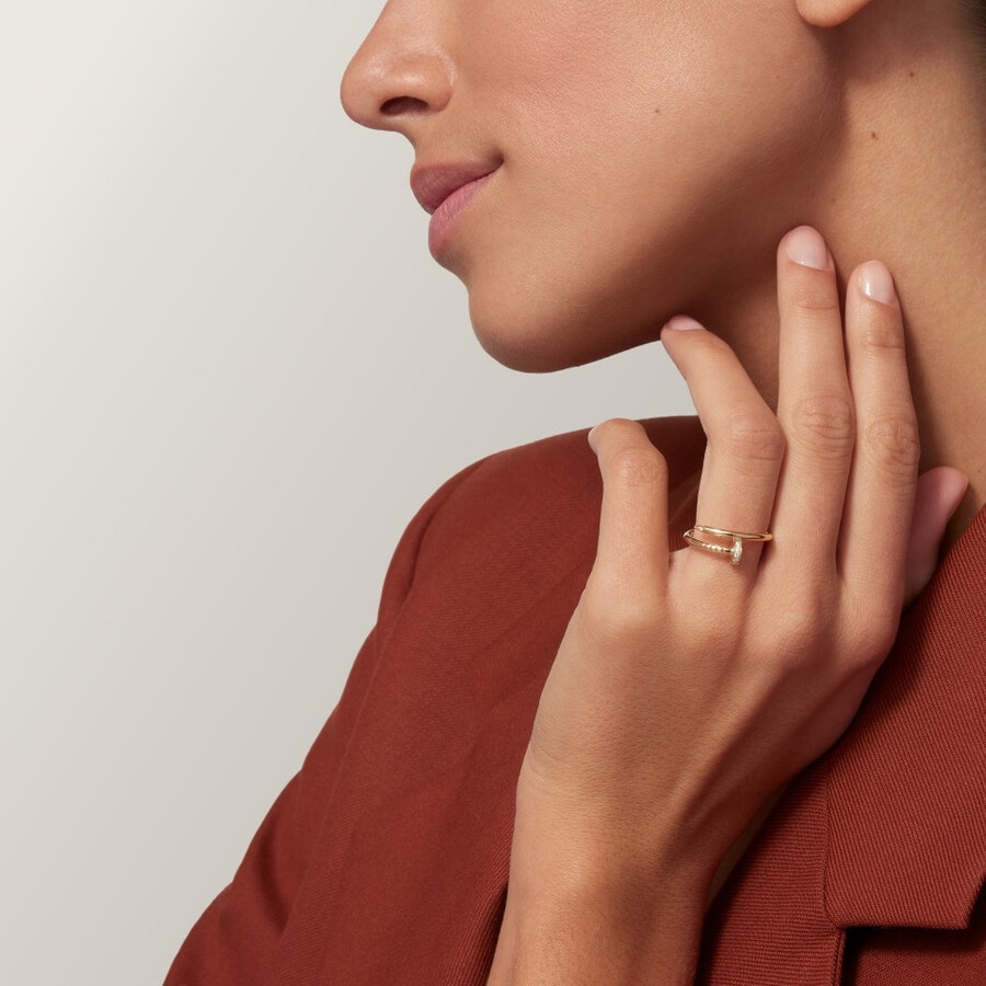 juste un clou ring small model diamonds
