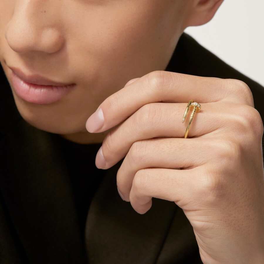 juste un clou ring small model diamonds