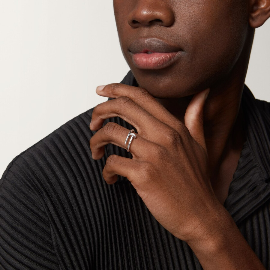 juste un clou ring small model diamonds