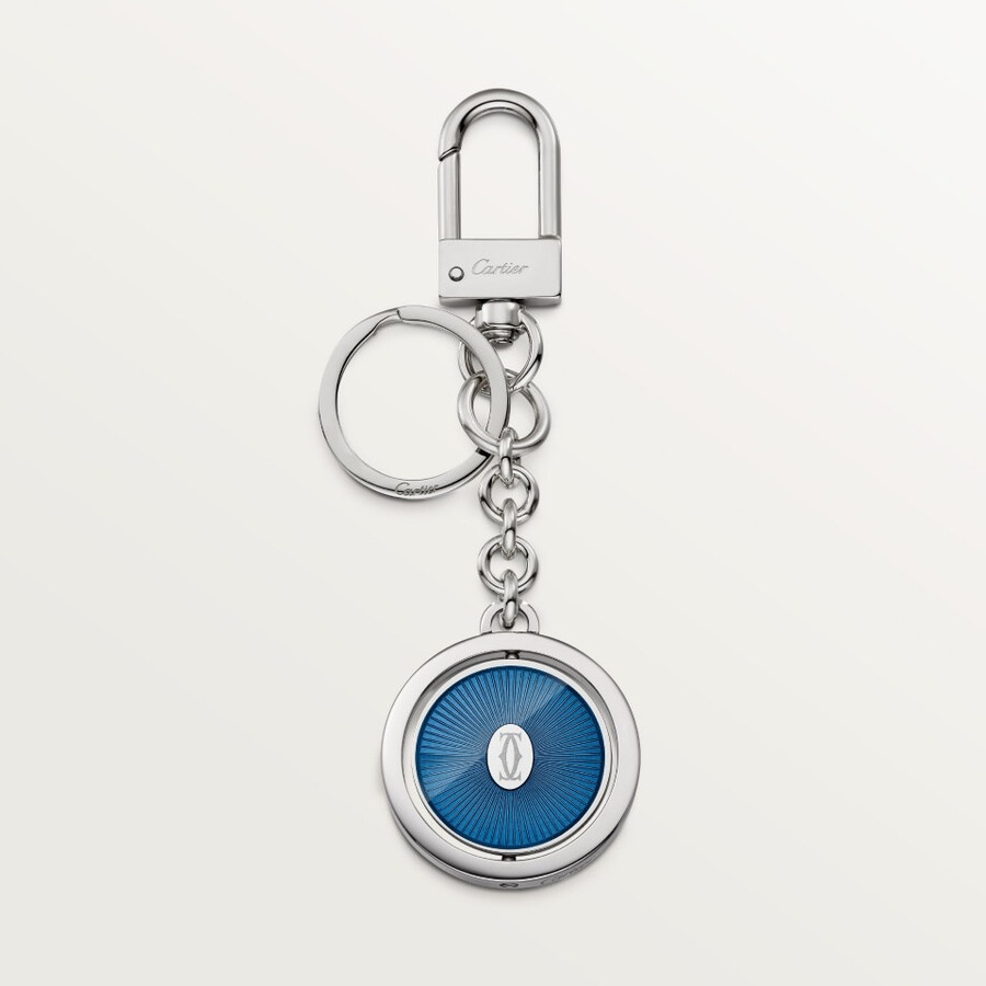 double c de cartier logo key ring