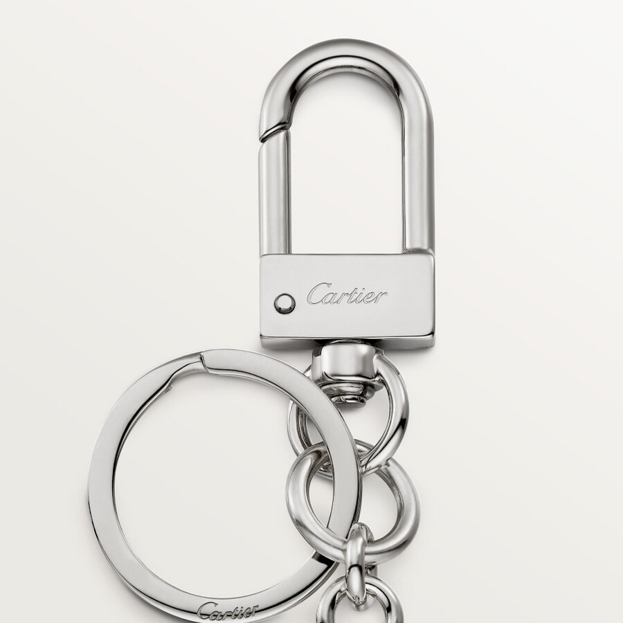 double c de cartier logo key ring