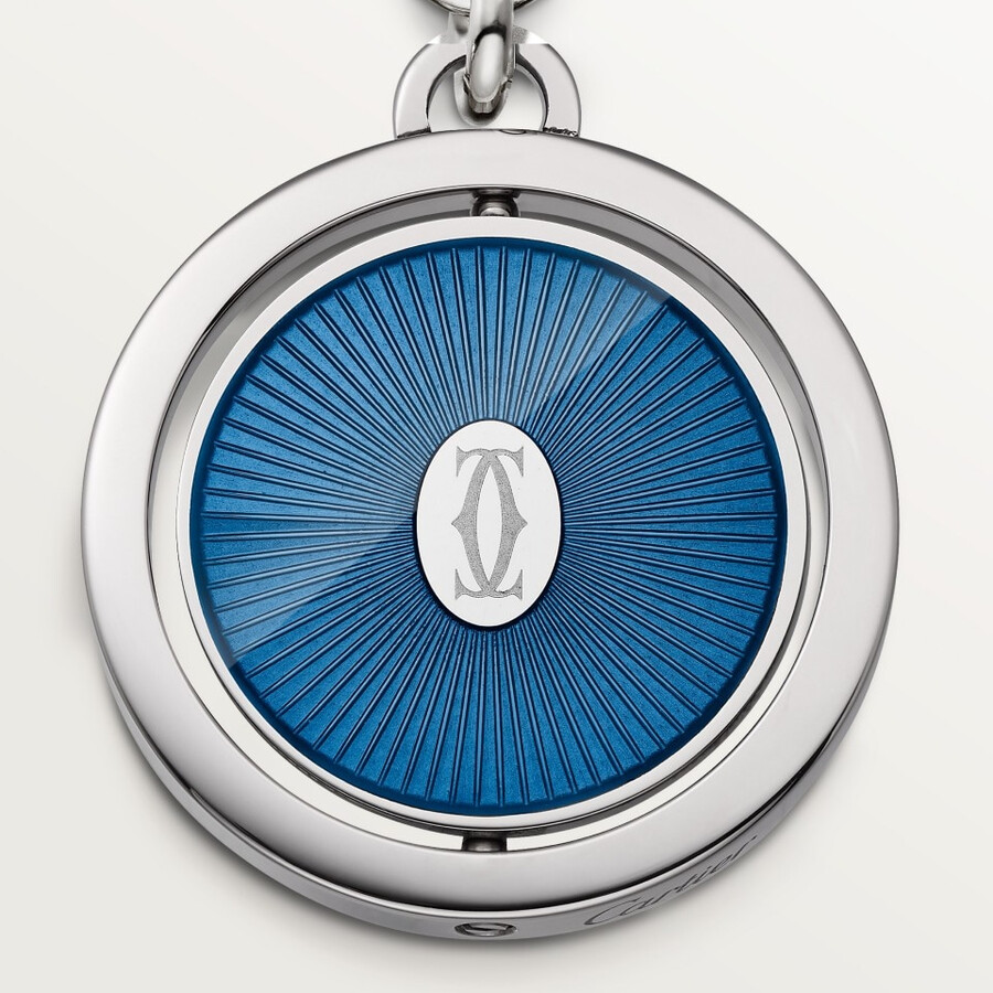 double c de cartier logo key ring