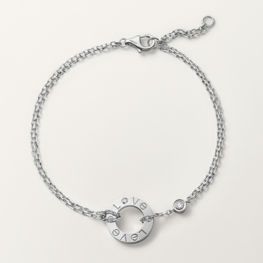 love bracelet on chain 2 diamonds