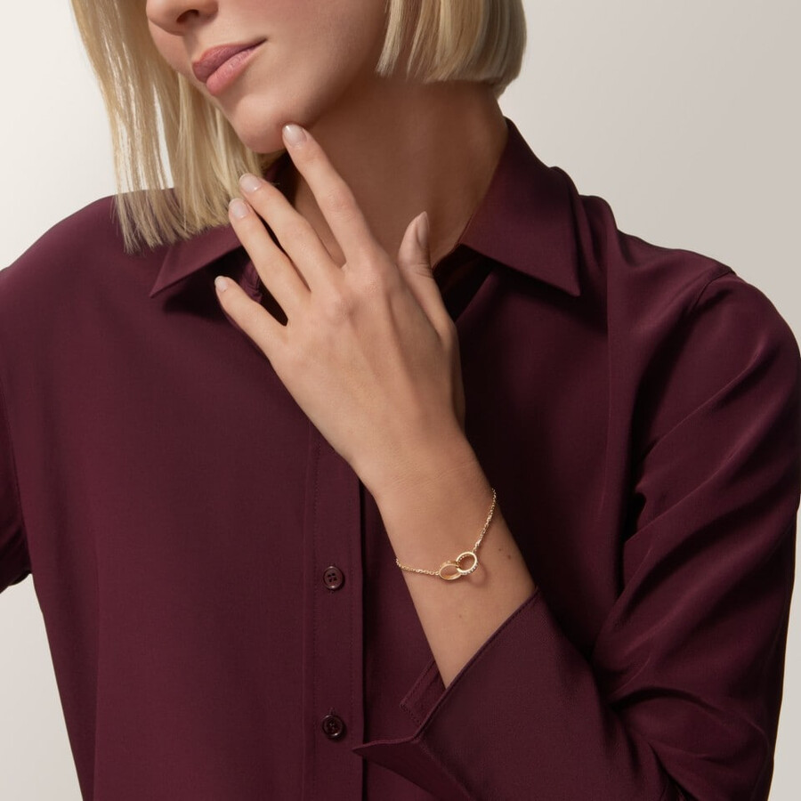 love bracelet on chain half-paved