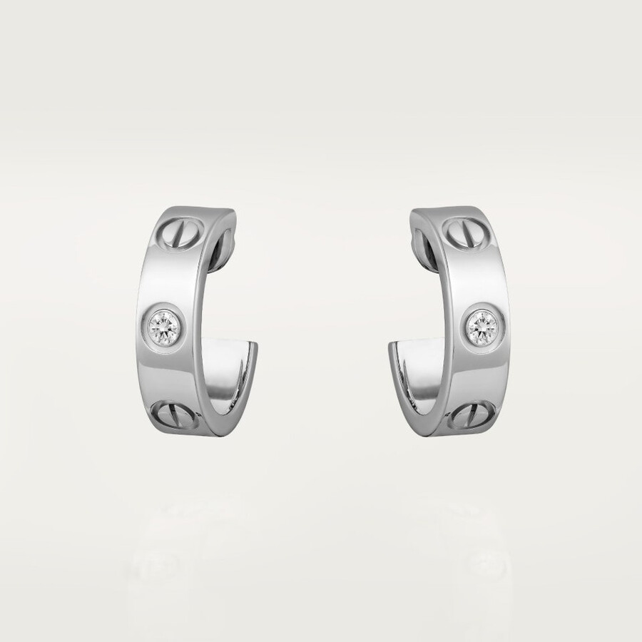 love hoop earrings classic model 2 diamonds