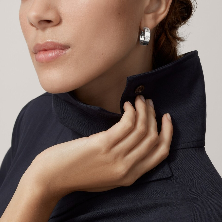 love hoop earrings classic model 2 diamonds