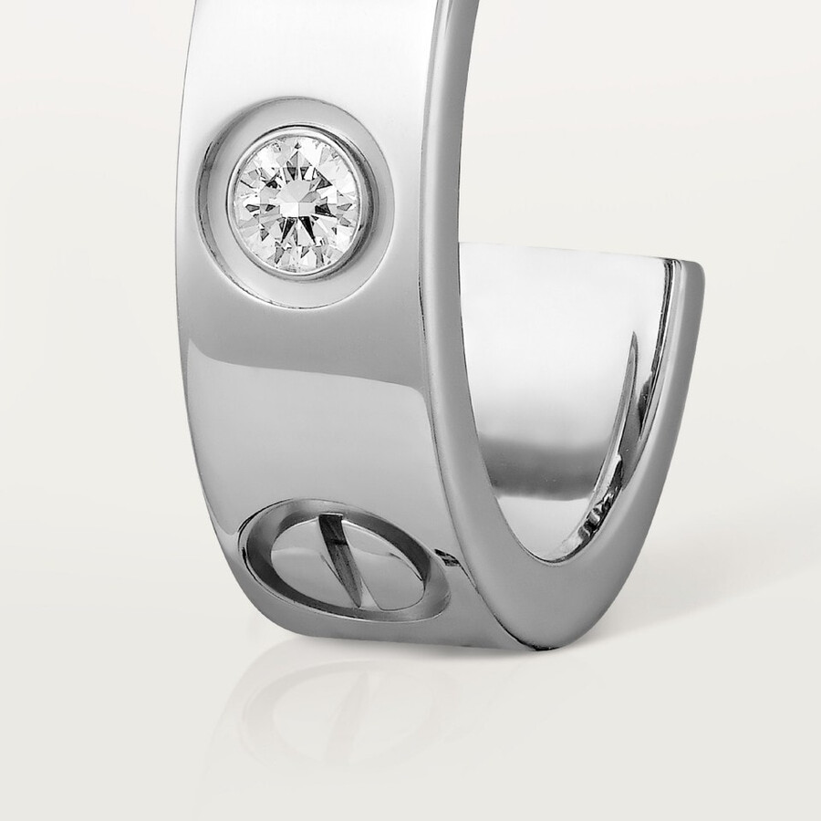 love hoop earrings classic model 2 diamonds