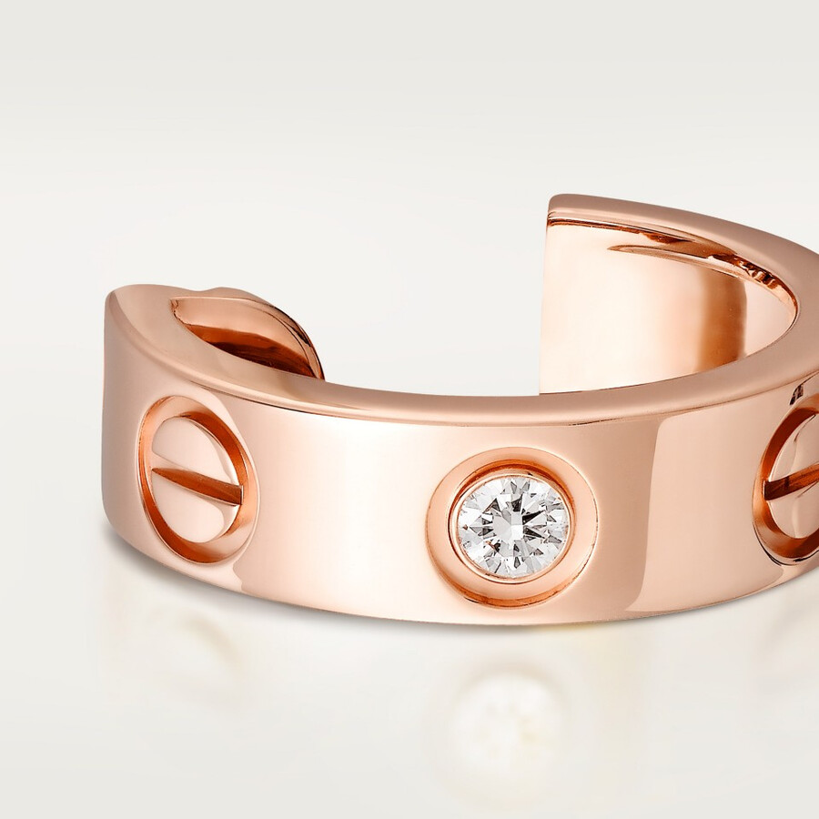 love hoop earrings classic model 2 diamonds