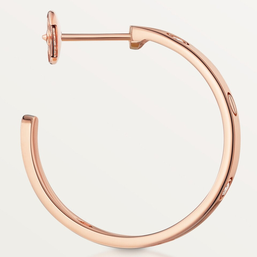 love hoop earrings medium model 6 diamonds