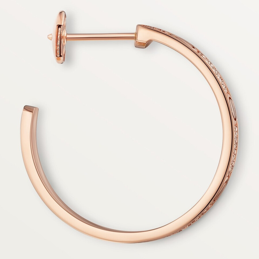 love hoop earrings medium model paved