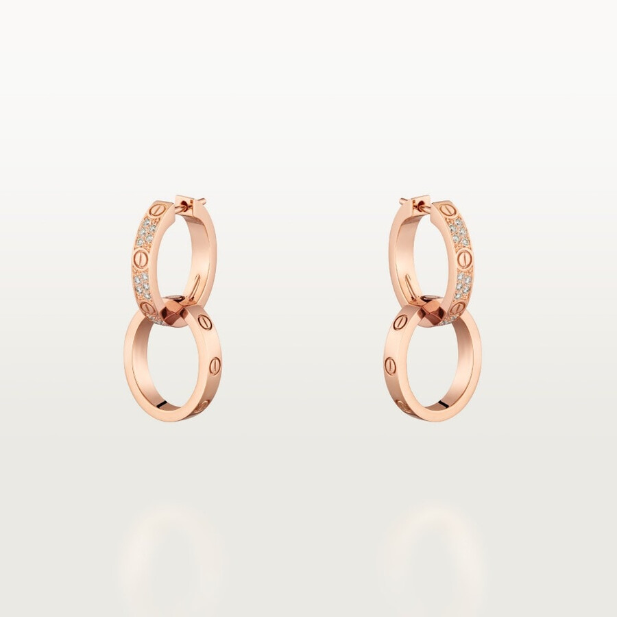 love earrings multiwear half-paved