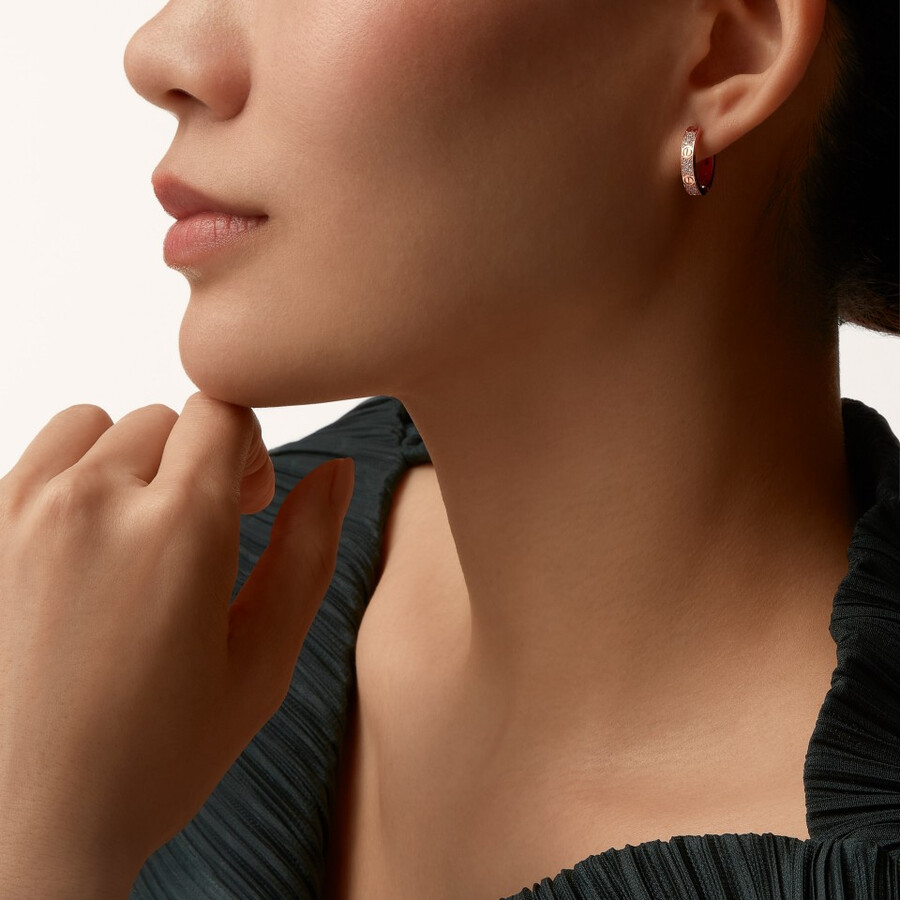 love earrings multiwear half-paved