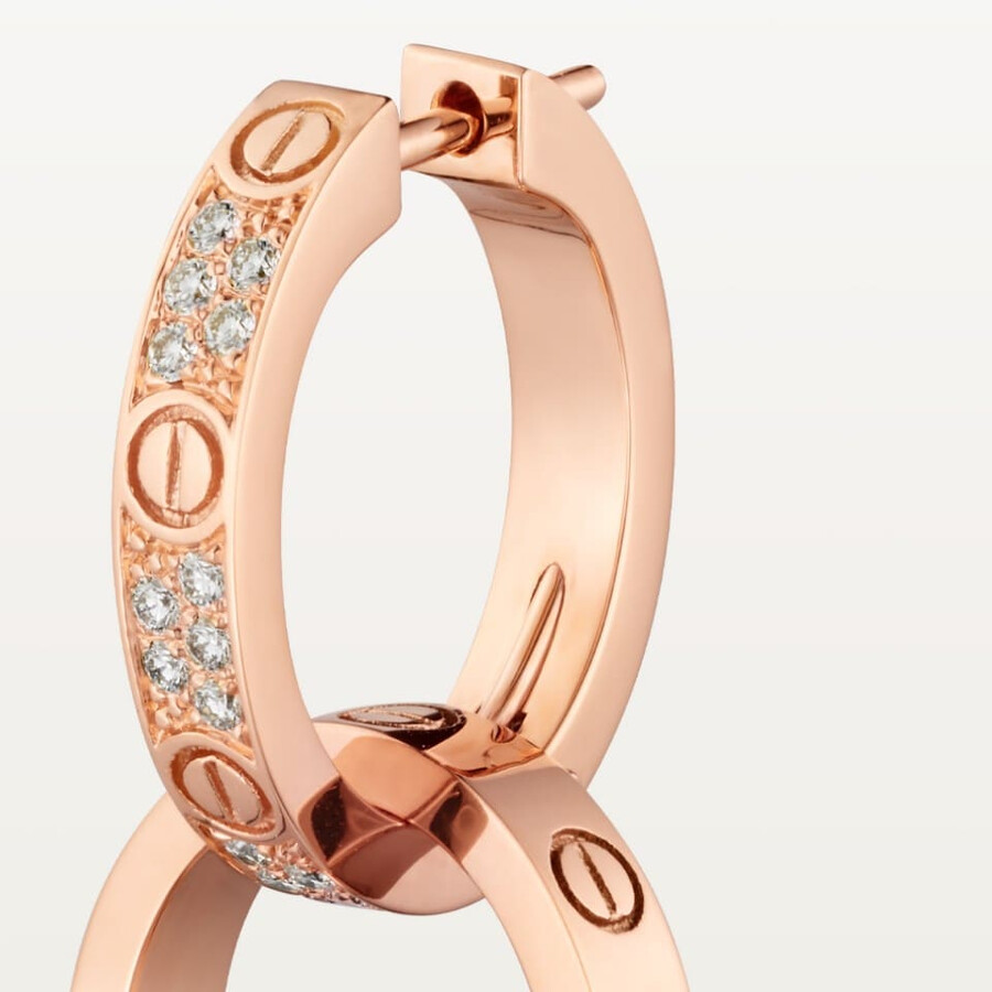 love earrings multiwear half-paved