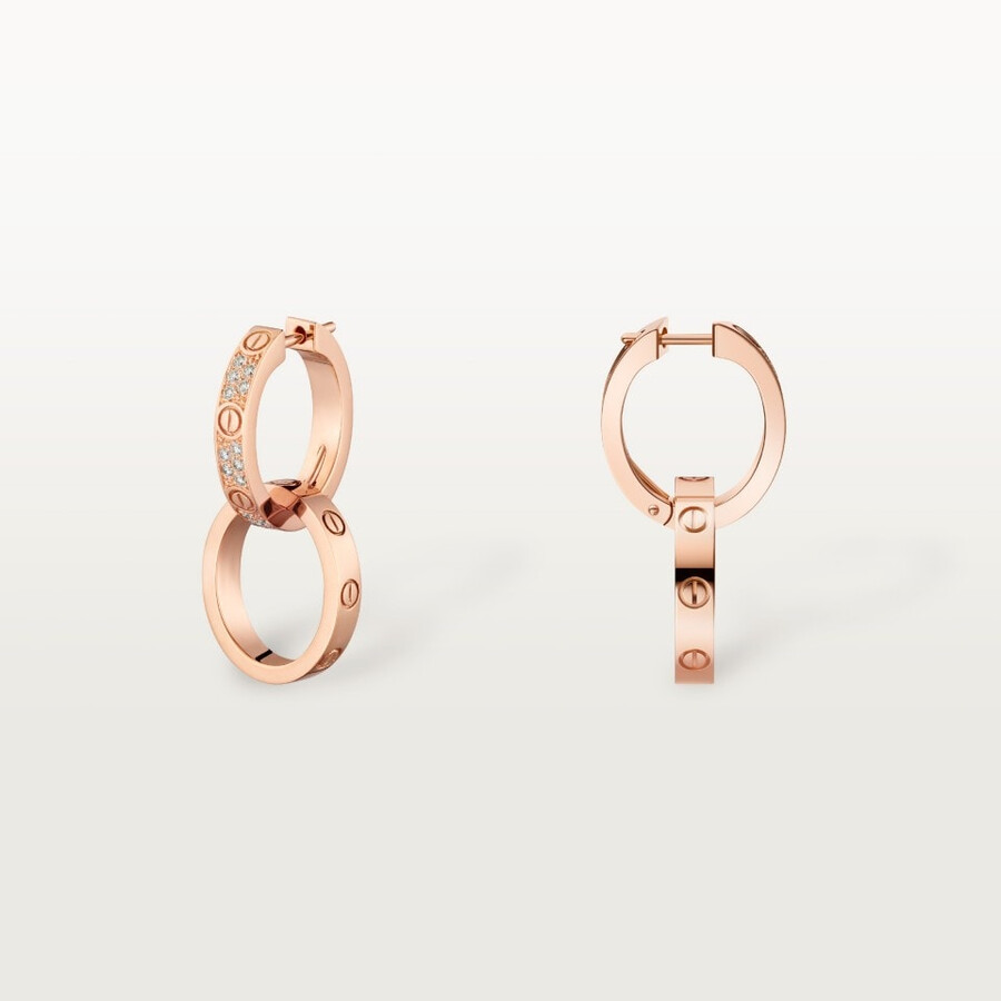 love earrings multiwear half-paved