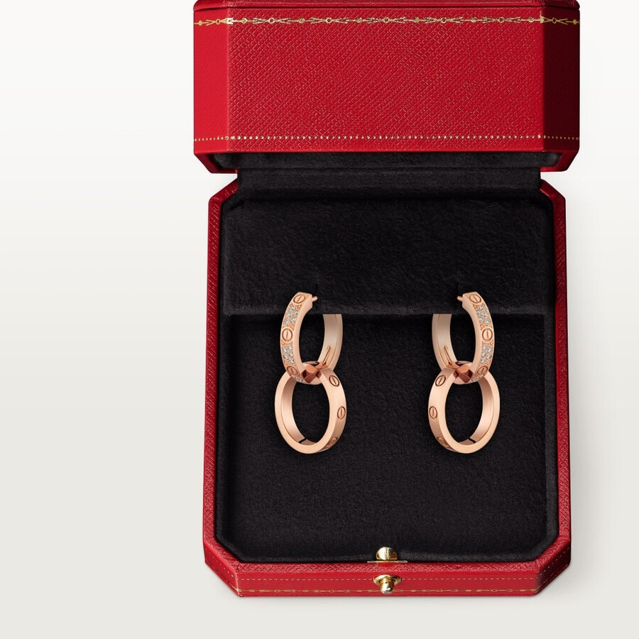 love earrings multiwear half-paved