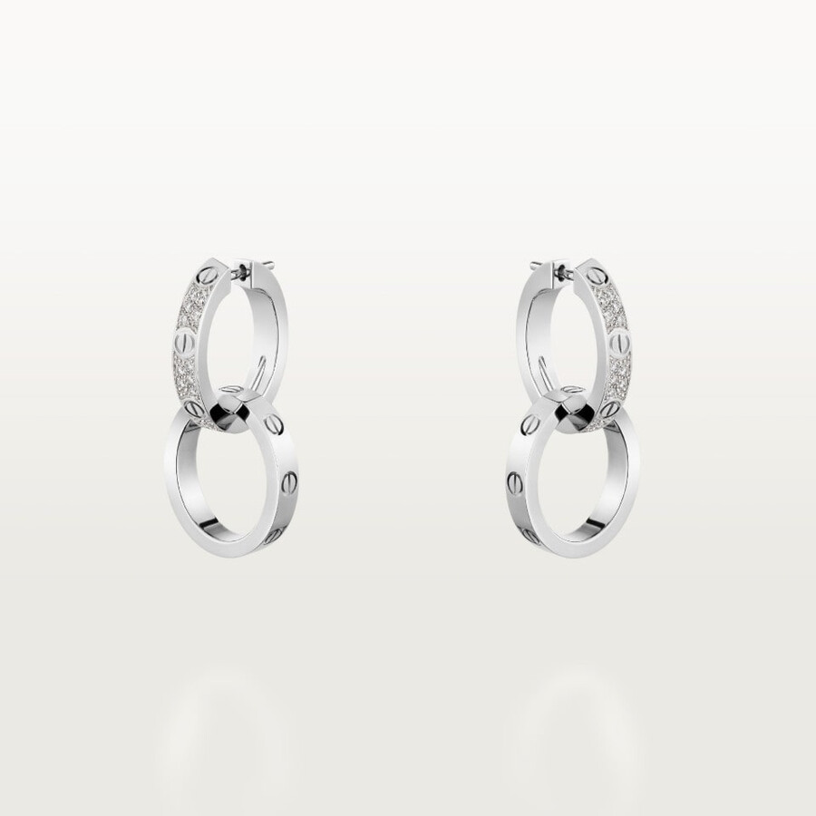 love earrings multiwear half-paved