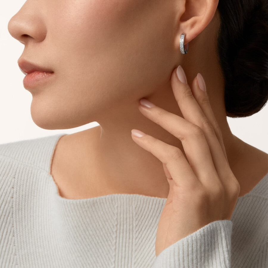 love earrings multiwear half-paved