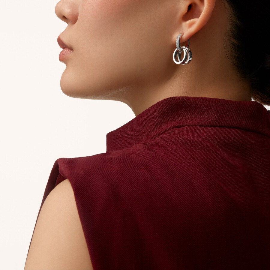 love earrings multiwear half-paved