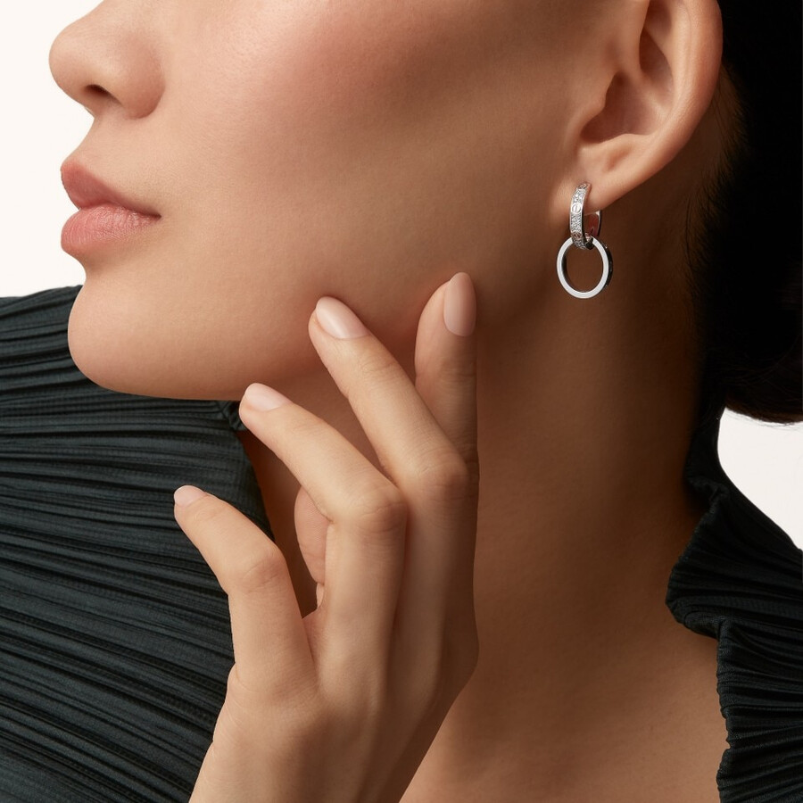 love earrings multiwear half-paved
