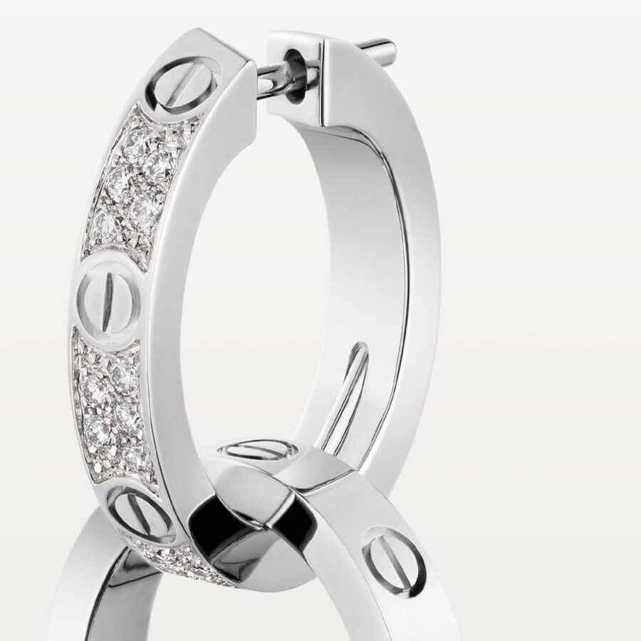 love earrings multiwear half-paved