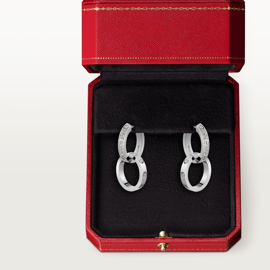 love earrings multiwear half-paved