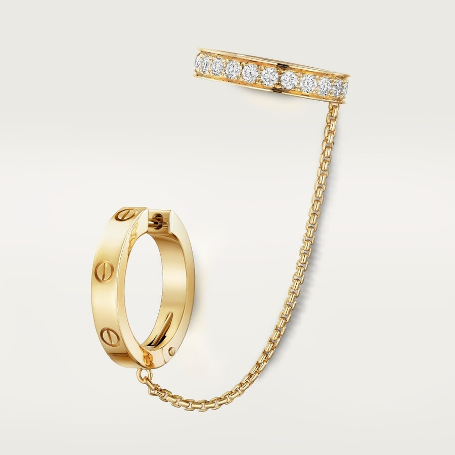love single earrings multiwear half-paved
